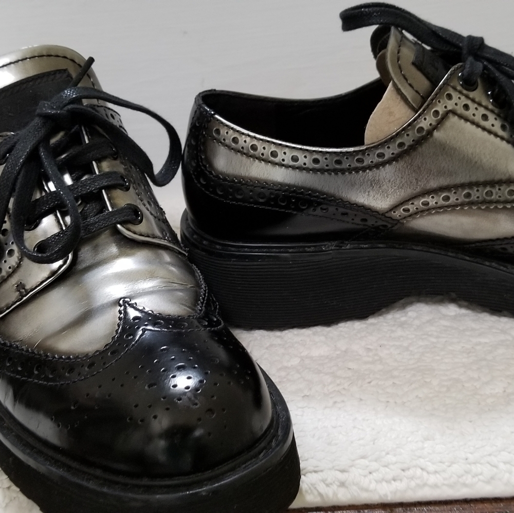Prada oxfords wingtip, platform lace-up.